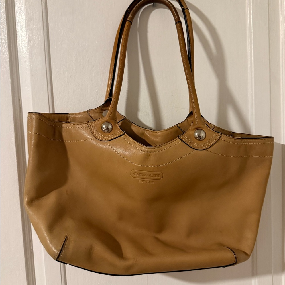 Coach Brown Leather Tote Bag